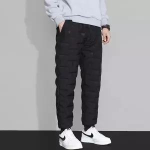 [RIZPICK]패딩바지 남자 조거팬츠 보온 작업복 따뜻한 일자팬츠 방한바지