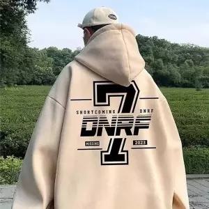 [RIZPICK]기모 맨투맨 후드티 남자 백로고 프린팅 오버핏 스트릿 캐주얼옷
