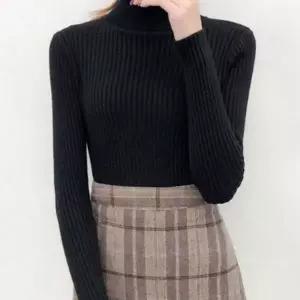 슬림핏 여성 목폴라 폴라티 티셔츠 골지 겨울 목폴라 폴라티 티셔츠