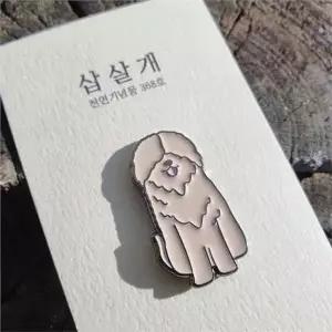 [콩심팥심]강아지 뱃지 강아지 배지 메탈 금속 진돗개 브로치 금속배지