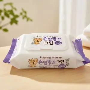 반려동물 손발 엉덩이 티슈 80매 강아지 고양이 전용 위생 펫 물티슈