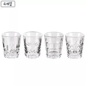 고품질 세미 소주잔 4p 유리 술잔 하트소주잔 가정용술잔 (WB2482E)