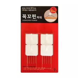 고품질 우일 다용도 벽지핀 U자형 4개입 1P 벽후크 행거 고리 벽지꽂이 (WB30DBC)
