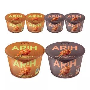 아리 ARIH 모던누들컵 고추장버터 125g 3개 + 후추라볶이 130g 3개
