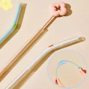 실리콘 세척솔 젖병 빨대솔 텀블러 브러쉬 틈새 브러시 빨대 청소