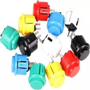 EG START 2x 24mm OEM 아케이드 푸시 버튼 스위치 산와 OBSF24 OBSN24 DIY 파이팅 스틱 PC 게임 파트(각