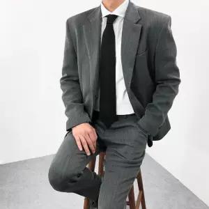 [엠클로]빅사이즈 클래식 투버튼 로그 헤링본 싱글자켓