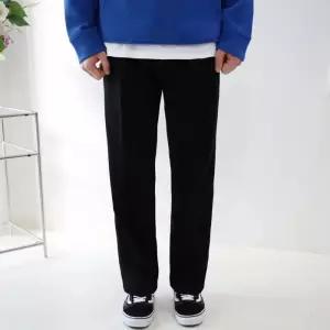 [엠클로]남자 베이직 기모 롱 세미와이드 무지 스판 기본 슬랙스 바지 (1color)