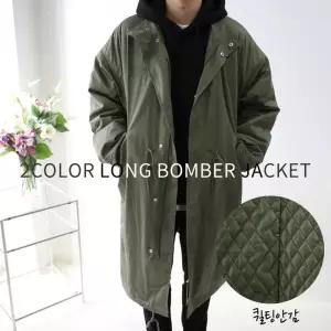 [엠클로]박스오버핏 코튼 아메리칸 퀼팅 롱 야상 자켓 점퍼