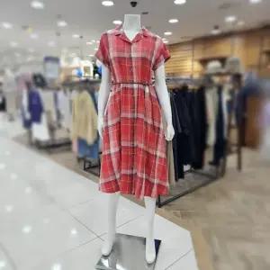 BCBG 쿨링 체크 원피스 B5B5O641_DG