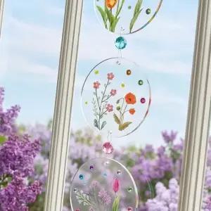 교실꾸미기 10인용 선캐쳐 모빌 마크라메 투명 드림캐처 인테리어모빌 플라워 썬캐쳐 게시판꾸미기 선캐처