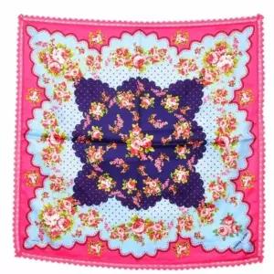 (옵션 49cmX49cm 임의배송(1매))레이스 순면 손수건 순면손수건 자수손수건 빈티지손수건
