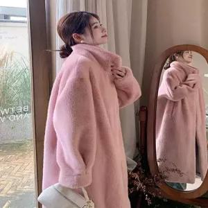 롱코트 페이크퍼 여성 고급스러운 오버핏 자켓 에코퍼