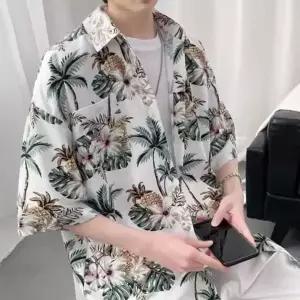 바캉스룩 셔츠 남방 휴양지룩 남자 하와이안 반팔