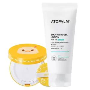 [보리보리/아토팜]아토팜 톡톡 페이셜 선팩트 본품 15g + 수딩 젤 로션 160ml (+선10ml+수딩젤20ml)