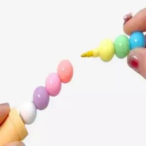 ( )블럭 7색 색연필 24개 1세트 채색도구 휴대용색연필 미술용품