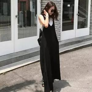 여성 와이드 U넥 점프슈트 1P 여름 바캉스 여자