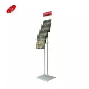 [하프클럽/]카다로그 스탠드 잡지꽂이 SILVER A4 4단 리플렛꽂이