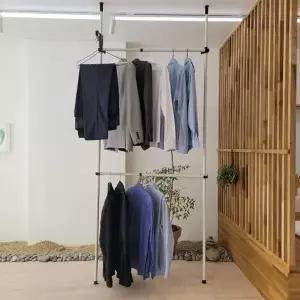 국산 튼튼한 25파이 옷걸이 위아 2단행거 자취방 옷장