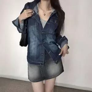 [하프클럽/]걸스 자연 스러운 워싱 스탠다드 스타일핏 청바지 데님 상의자