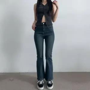 [하프클럽/]세미슬림 롱부츠컷 골반 청바지 키작녀 하이 시그니처 웨스트