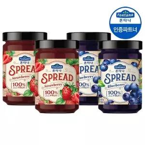폰타나 스프레드 스트로베리 330g 2병+블루베리 330g 2병