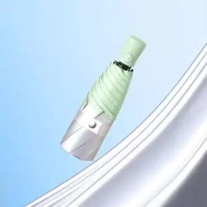 티타늄 실버 자외선 아무 차단 양우산 UV 3단자동양산