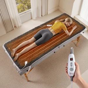 베어허그 마사지 테이블 워머 히팅 패드 30인치 x 71인치 다크 그레이 셰르파 울 전기 9시간 및 10시간