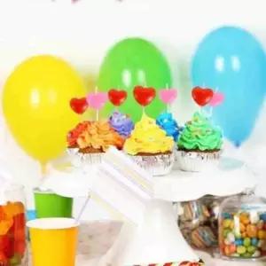 생일케이크초 케이크초 생일초 예쁜케이크초 이쁜초 하트초 토퍼초 7입
