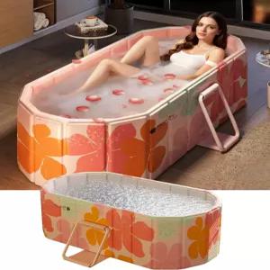 휴대용 욕조 얼음 목욕 샤워 욕실용 접이식 뜨거운 SPA 담금질 콜드 플런지 프리스탠딩 47인치 Lx22 Wx20 H
