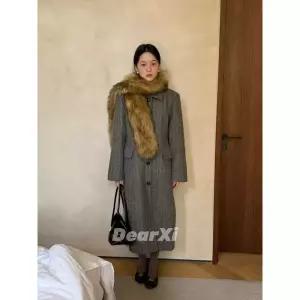 롱 코트 하객룩 제품 누빔 울자켓 올드머니룩 오오티디 겨울 핸드메이드