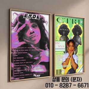 유럽과 미국의 인기 여성 스타 팝 가수 Sza 사진 음악 앨범 표지 포스터 레트로 홈 장식 선물 벽 예술