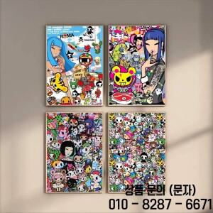 일본 Tokidoki 포스터 HD 홈 장식 스티커 벽 방수 거실 바 미적