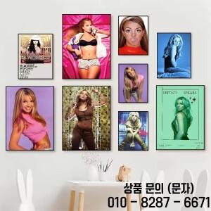 가수 B Britney SpearsS 포스터 HD 자체 접착 거실 바 장식에 이상적