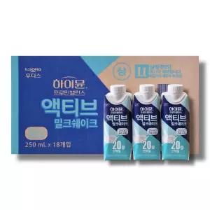 하이뮨 프로틴 밸런스 액티브 밀크쉐이크 제로 250ml 18개 2박스 /wb (소비기한