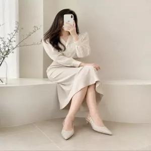 [탠디]여성 구두 5cm 망사 슬링백 1DAT2R6Q014_SH