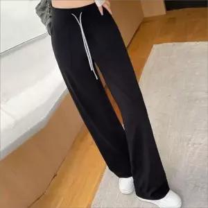 셀럽하우스 통바지 여자 데일리 바지 밴딩 하이웨이스트 일자