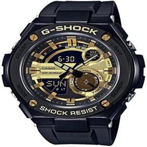 CASIO(카시오) 손목시계 G-SHOCK G-STEEL G스틸 GST-210B-1A9 블랙×골드 맨즈[병행 수입품]