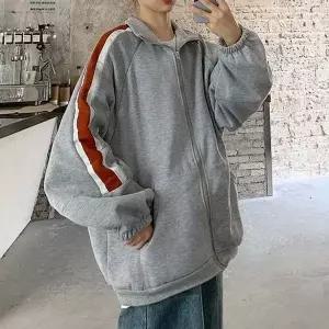 [하프클럽/]2 color 우먼이지 일상 롱티 지퍼후드 점퍼
