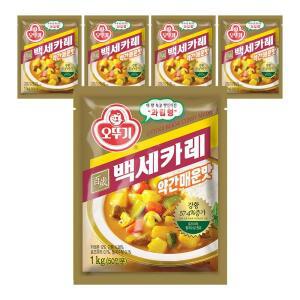오뚜기 백세카레  약간매운맛 1kg x5개 /