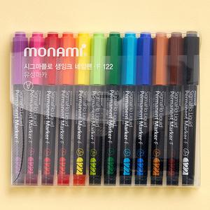 모나미 시그마플로 생잉크 네임펜 F 122 12색