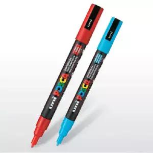 [알앤비]유니 POSCA 포스카 낱색 PC-3M/5M/POP/마카펜/포스터칼라/팝스타