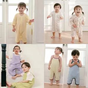 5+1 항균원단 우주복 봄 여름 자가드 밀크골지 요루 퓨어코튼 아기 신생아 유아 롬퍼