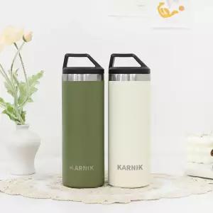 (땡처리) 1+1 카르닉 그립 텀블러 2개 창고대방출 스텐 이중 진공 보틀 손잡이 보온 보냉 물병 차량용 휴대용 580ml