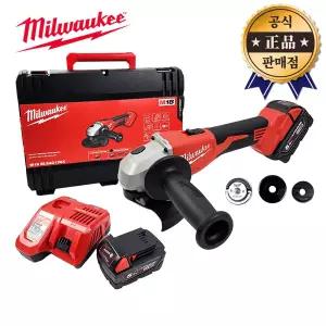 밀워키 충전그라인더 M18 BLSAG125X-502X 125mm 5.0Ah 2배터리 18V 브러쉬리스