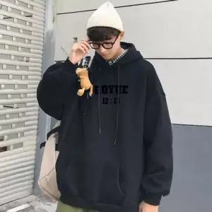 [하프클럽/]후드티 남녀공용 봄 가을 커플 맨투맨 무지 오버핏 단