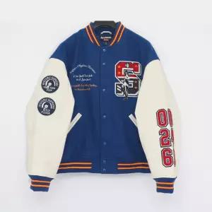 패치로고 히스테릭 콜라보 글래머 바시티 남성 자켓 FW24J92 BLUE