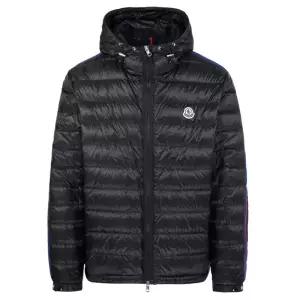[명품] 24FW AGOUT 로고 패치 라이닝 패딩 자켓 블랙 1A000 12 53279 999