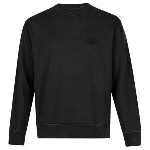 [명품] CP 24FW 로고 자수 기모 맨투맨 블랙 17CMSS060B 006372G 999