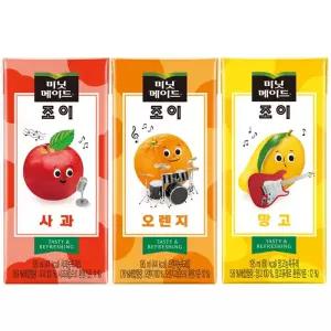 코카 미닛메이드 조이 195ml 오렌지 12팩 망고 12팩 애플 8팩  총 32팩